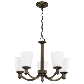 Laguna Five Light Chandelier in Forest Bronze