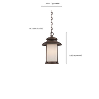 Bethany LED Outdoor Hanging Lantern in Forest Bronze