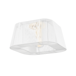 Verona Beach Flush Mount with Aged Brass Finish