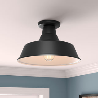 R Series 1-Light 14" Wide Semi-Flush Ceiling Fixture