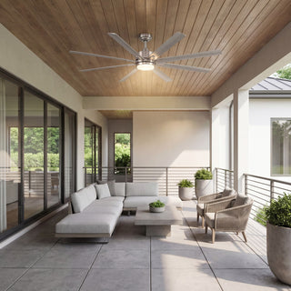 Bluffton 72" Outdoor Ceiling Fan in Brushed Nickel