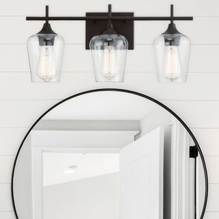 Octave Three Light Bath Bar in English Bronze