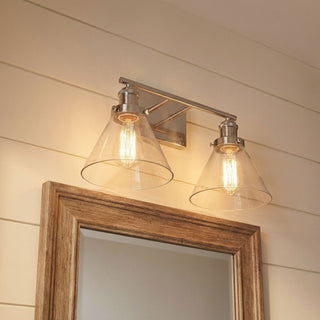 Drake Two Light Bath Bar in Polished Nickel