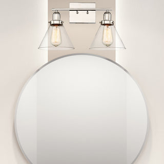 Drake Two Light Bath Bar in Polished Nickel
