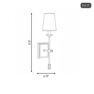 Lorainne One Light Wall Sconce in Oxidized Black