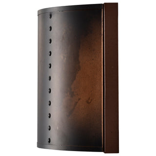 Kettle One Light Wall Sconce in Weathered Brass