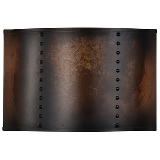 Kettle One Light Wall Sconce in Weathered Brass