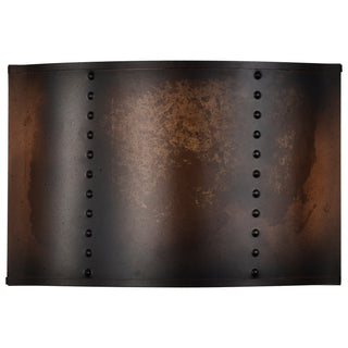 Kettle One Light Wall Sconce in Weathered Brass