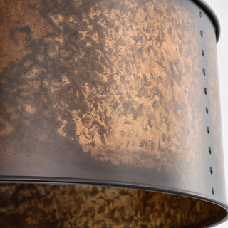 Kettle Four Light Pendant in Weathered Brass