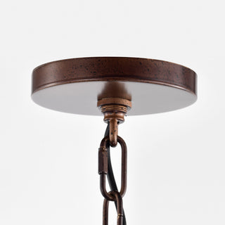 Kettle Five Light Pendant in Weathered Brass