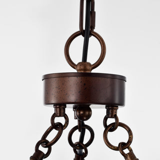 Kettle Five Light Pendant in Weathered Brass