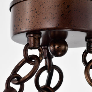 Kettle Five Light Pendant in Weathered Brass