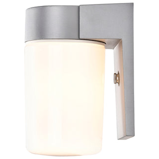 One Light Wall Lantern in Satin Aluminum