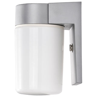 One Light Wall Lantern in Satin Aluminum