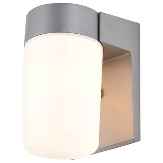 One Light Wall Lantern in Satin Aluminum