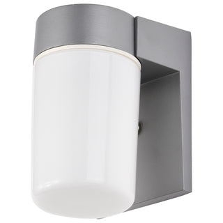 One Light Wall Lantern in Satin Aluminum