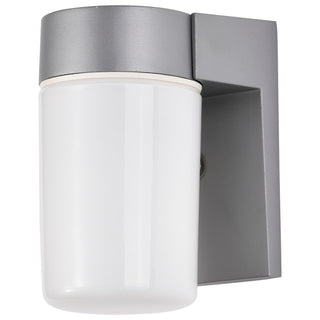One Light Wall Lantern in Satin Aluminum