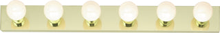 Nuvo Lighting - SF77-190 - Six Light Vanity - Polished Brass