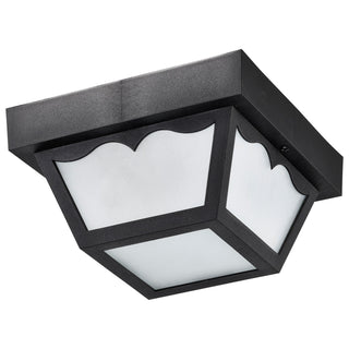 One Light Flush Mount in Black