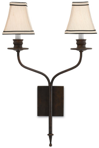 Highlight Two Light Wall Sconce in Bronze Gold