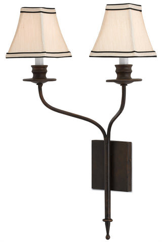 Highlight Two Light Wall Sconce in Bronze Gold