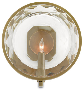 Currey and Company - 5000-0051 - One Light Wall Sconce - MarjieScope - Clear Antique Brass