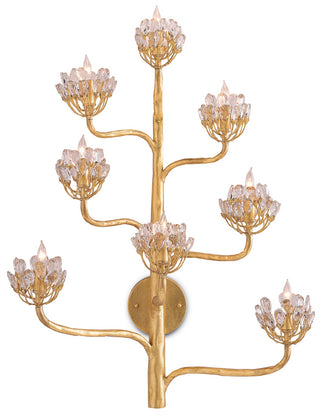 Currey and Company - 5000-0058 - Eight Light Wall Sconce - Agave Americana - Clear/Dark Contemporary Gold Leaf