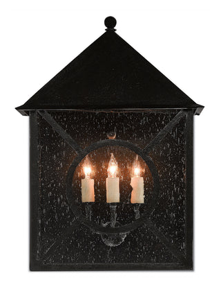 Ripley Three Light Outdoor Wall Sconce in Midnight