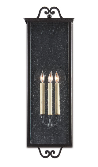 Currey and Company - 5500-0007 - Three Light Outdoor Wall Sconce - Giatti - Midnight