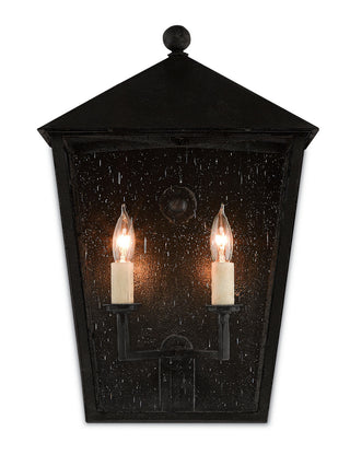 Bening Two Light Outdoor Wall Sconce in Midnight