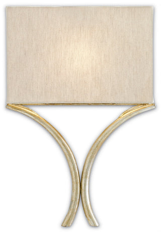 Currey and Company - 5900-0006 - One Light Wall Sconce - Cornwall - Silver Leaf