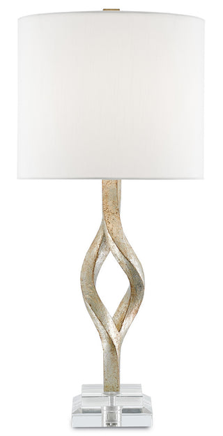 Currey and Company - 6000-0071 - One Light Table Lamp - Elyx - Chinois Silver Leaf/Clear