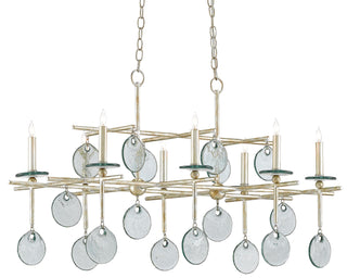 Currey and Company - 9000-0060 - Eight Light Chandelier - Sethos - Clear/Silver Granello