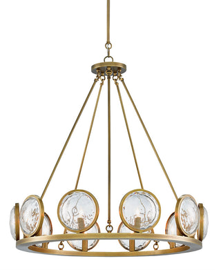 Currey and Company - 9000-0119 - Ten Light Chandelier - MarjieScope - Antique Brass/Clear