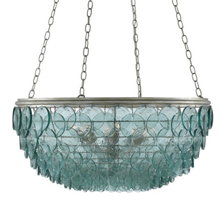 Currey and Company - 9000-0140 - Eight Light Chandelier - Quorum - Clear/Silver Leaf