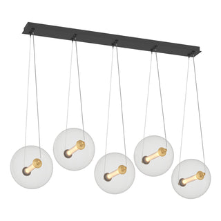 Hubbardton Forge - 134409-SKT-STND-31-YT0517 - Otto Sphere 5 Light Pendant - Otto - Black with Brass Accents