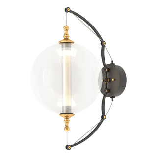 Hubbardton Forge - 207903-SKT-31-YT0517 - Otto Sphere Sconce - Otto - Black with Brass Accents