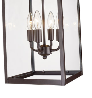 Barkeley 4-Light Outdoor Hanging Lantern Powder Coated Bronze