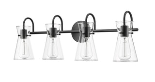 Camellia 4-Light Vanity Matte Black