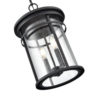 Namath 2-Light Outdoor Hanging Lantern Textured Black