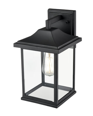 1-Light Outdoor Wall Sconce Textured Black