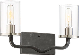 Nuvo Lighting - 60-6122 - Two Light Vanity - Sherwood - Iron Black / Brushed Nickel Accents