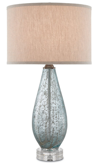 Optimist One Light Table Lamp in Pale Blue Speckle/Clear
