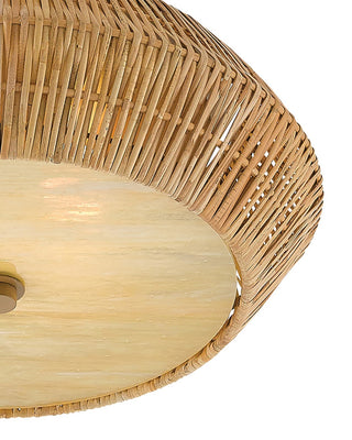 Antibes Two Light Flush Mount in Natural/Honey Beige/White