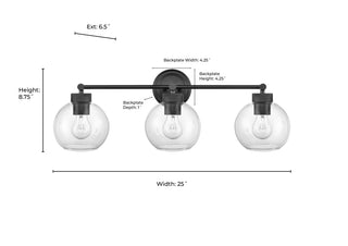 Jonatan 3-Light Vanity Vintage Brass
