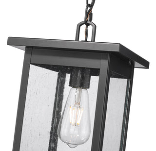 Bowton 1-Light Outdoor Hanging Lantern Powder Coated Black