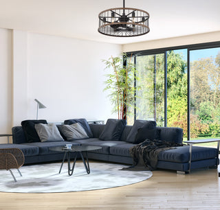 Kona LED Fan D'Lier in Sapele