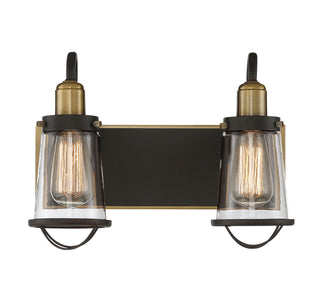 Savoy House - 8-1780-2-79 - Two Light Bath Bar - Lansing - English Bronze and Warm Brass