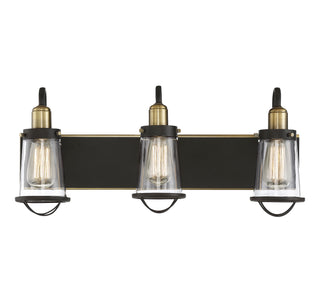 Savoy House - 8-1780-3-79 - Three Light Bath Bar - Lansing - English Bronze and Warm Brass