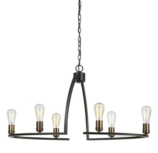 Cal Lighting - FX-3664-6 - Six Light Chandelier - Kinder - Dark Bronze